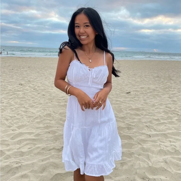 Hollister | Dresses | Hollister White Mini Dress For Spring And Summer |  Poshmark